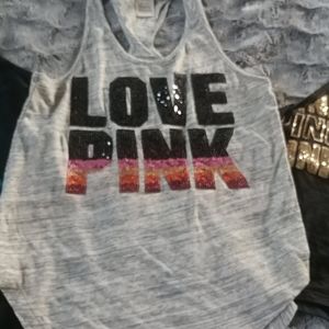 Racer back pink tanks